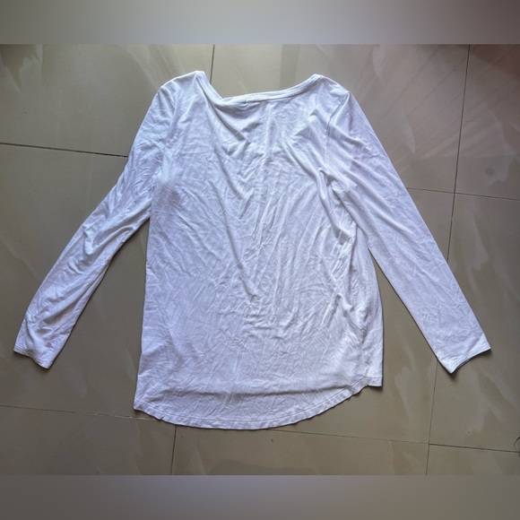 Paraphrase Long Sleeve Tunic Tee PARAPHRASE Women White PulloverT-Shirt Size M - Picture 16 of 16